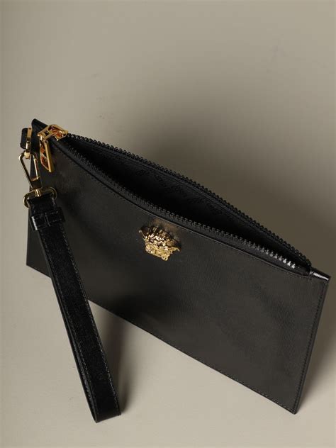 versace black pouch|versace collection evening bag.